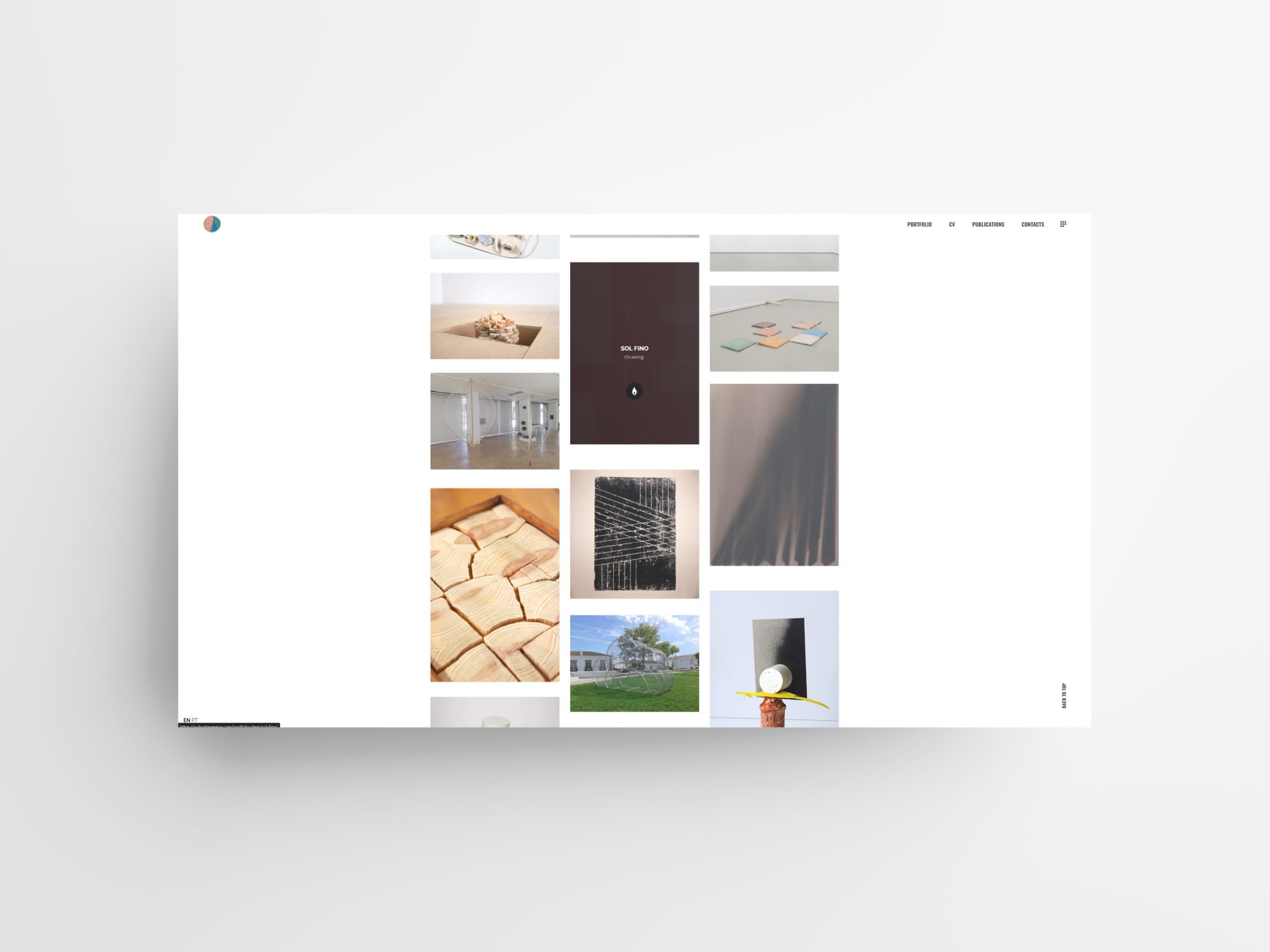 RHP Minimalist and modern portfolio web design landscape by Vadym Alyekseyenko