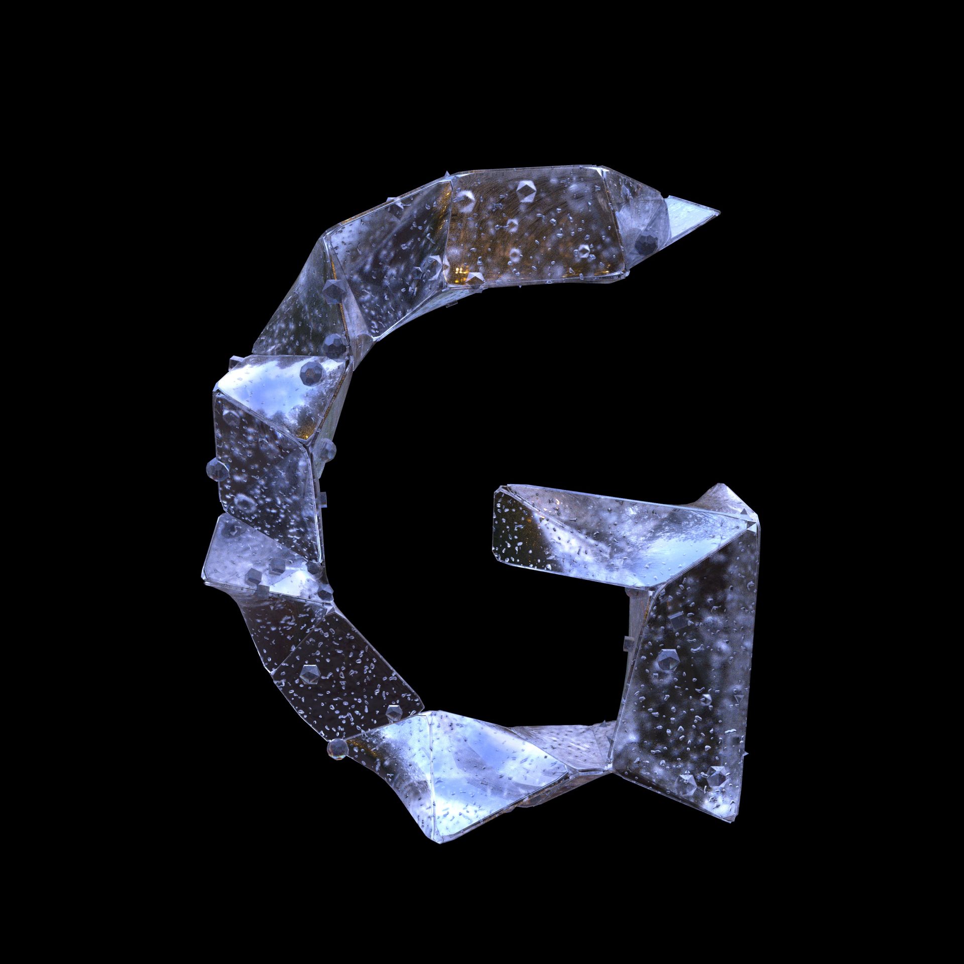 Charm of Freya - 3D Crystalline Typography by vadym alyekseyenko