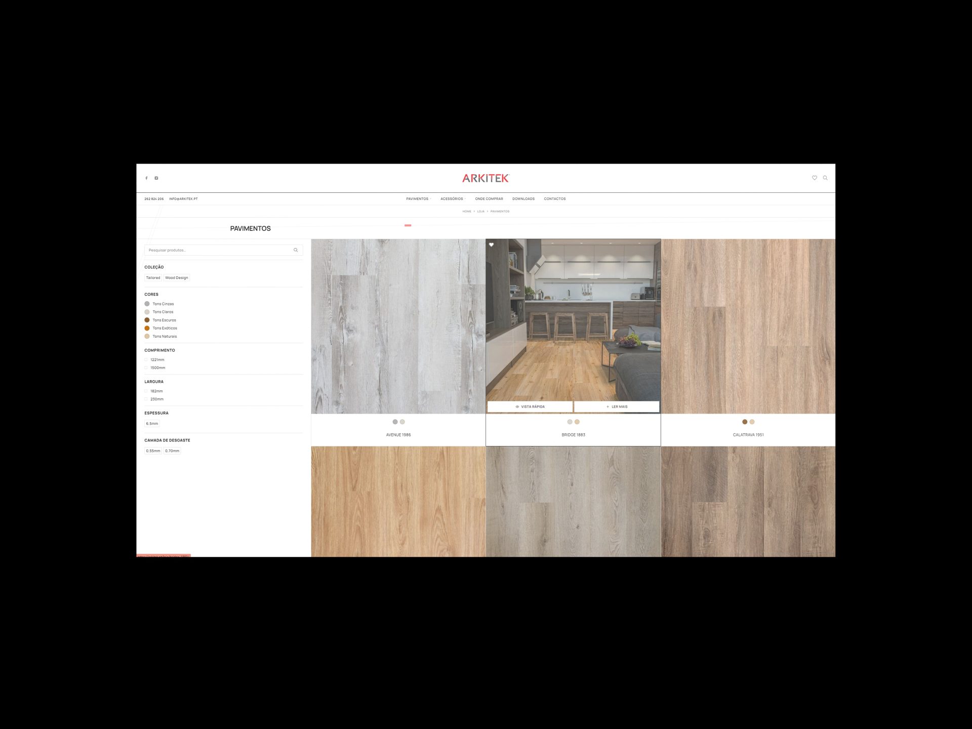 Floor Store Mouse Hover Display Information Modern Flooring Website 2024 by Vadym Alyekseyenko