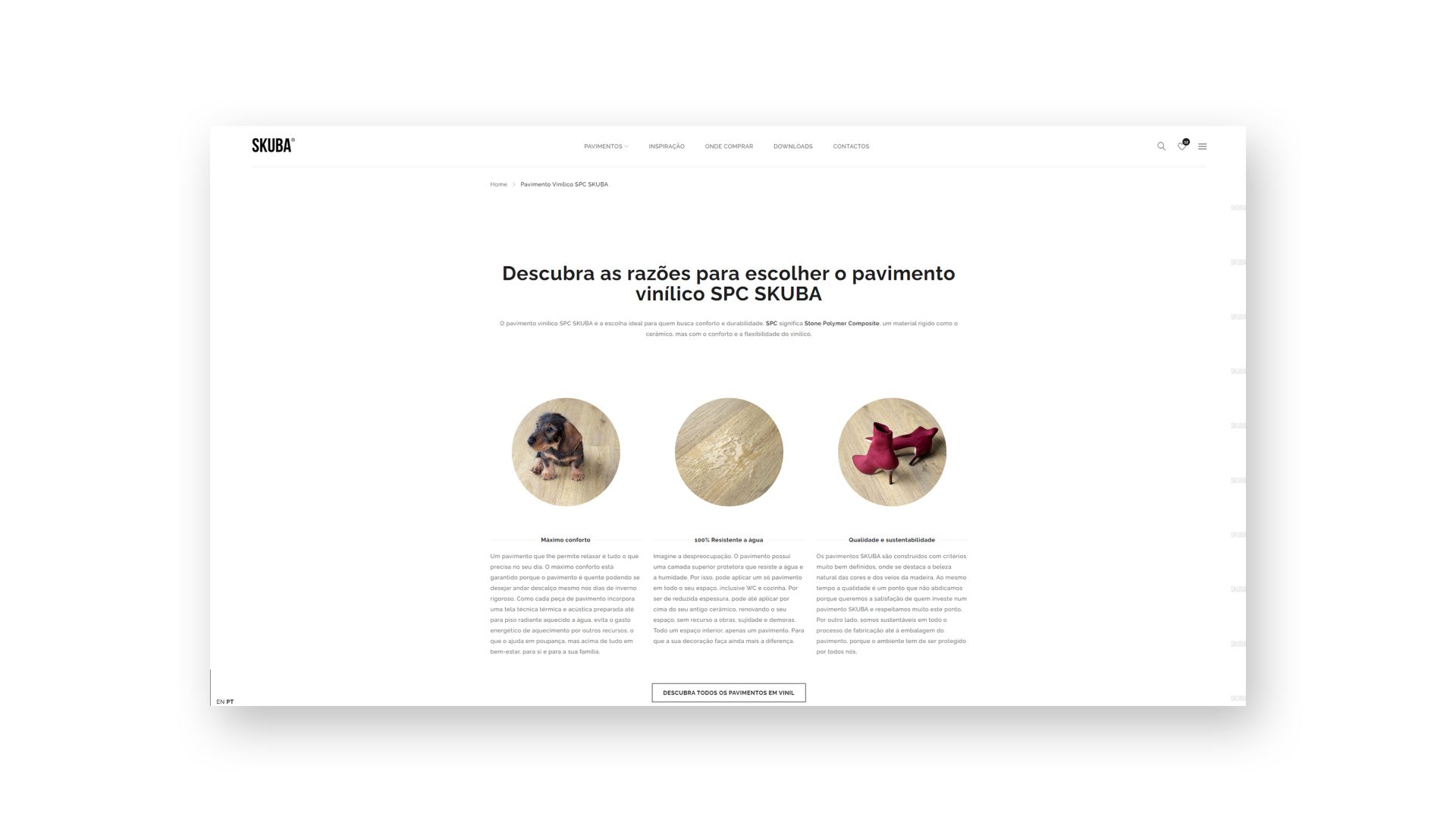 Design Moderno de Website para Pavimentos