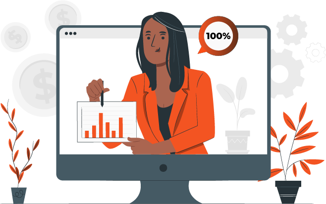 Criação de Websites Profissionais e Otimizados Imagem de tela de computador mostrando um site em desenvolvimento com foco em desempenho e SEO.