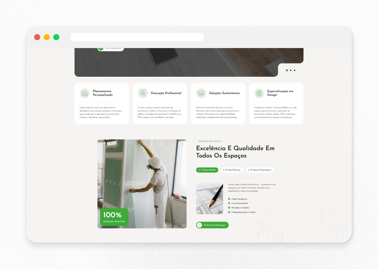 Processo de trabalho mostrado no website desenvolvido para a Revigomes