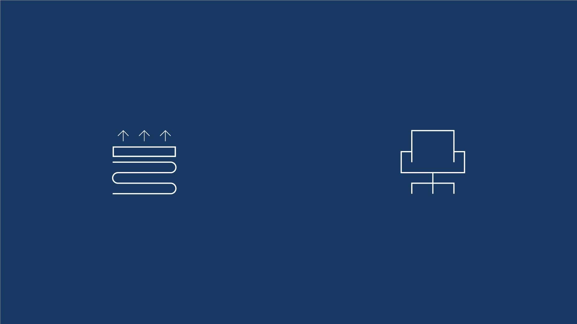 Design clean e elegante de ícone de pavimento, vetor minimalista.