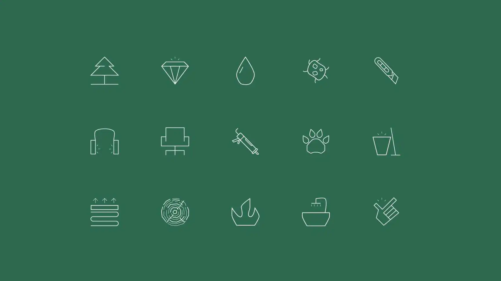 Ícones de Pavimentos - Ícone vetorizado, clean e minimalista, para portfólio de Vadym Alyekseyenko.