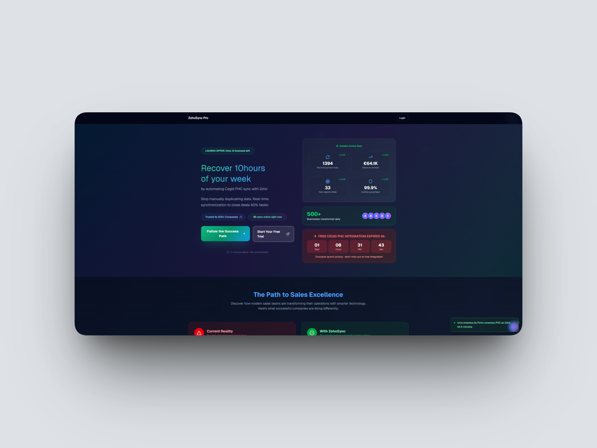 ZohoSync: Enterprise Sales Intelligence & CRM Automation