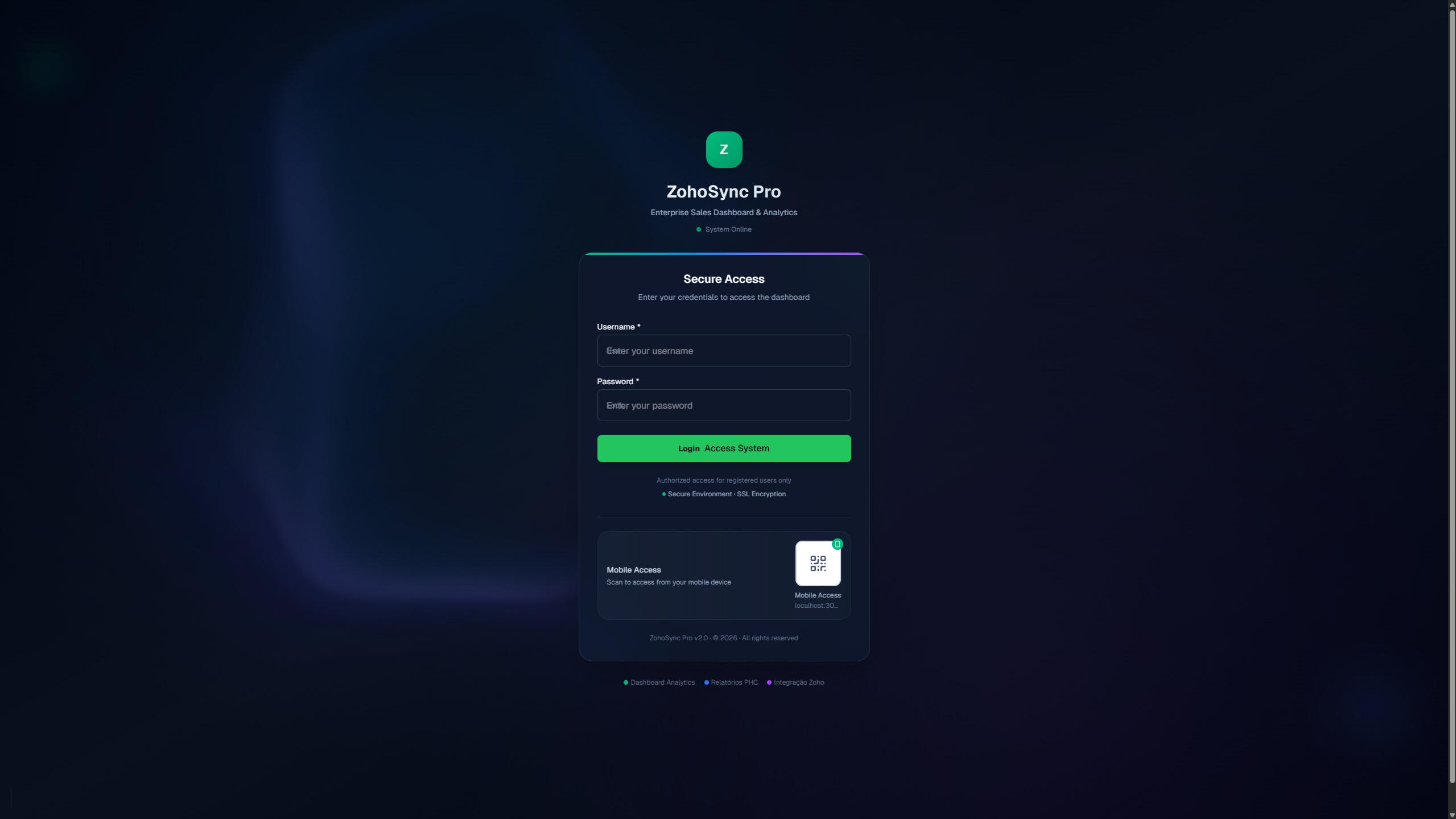 Login ZohoSync Pro - Vadym Alyekseyenko