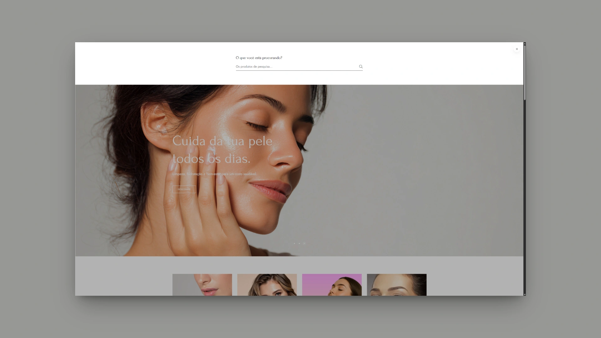 Sistema de pesquisa avançada da loja online A Sua Essência em WordPress.