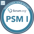 Certificado Professional Scrum Master™ I (PSM I) da Scrum.org - Gestão Ágil de Projetos.